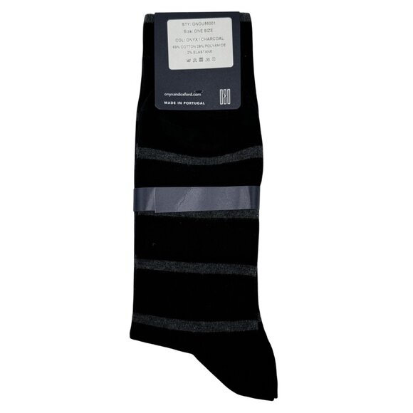 NEW Made in Portugal Onyx & Oxford Socks One Size Cotton Elegant striped socks - Picture 13 of 14